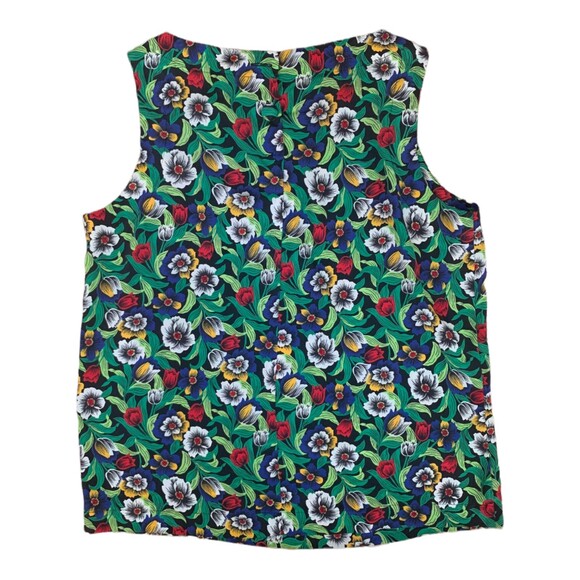 Vintage Ms Chaus Green Floral Boho 2 Piece Casual Top and Skirt Set Size 8 - Picture 3 of 11